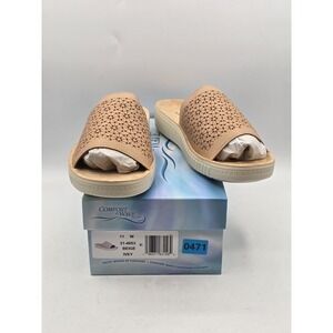 Easy Street‎ Women's Beige Ivey Slide Sandal Sz 11 W Wide - NEW 31-4853